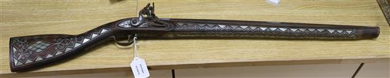 Two Middle Eastern muskets length 95cm
